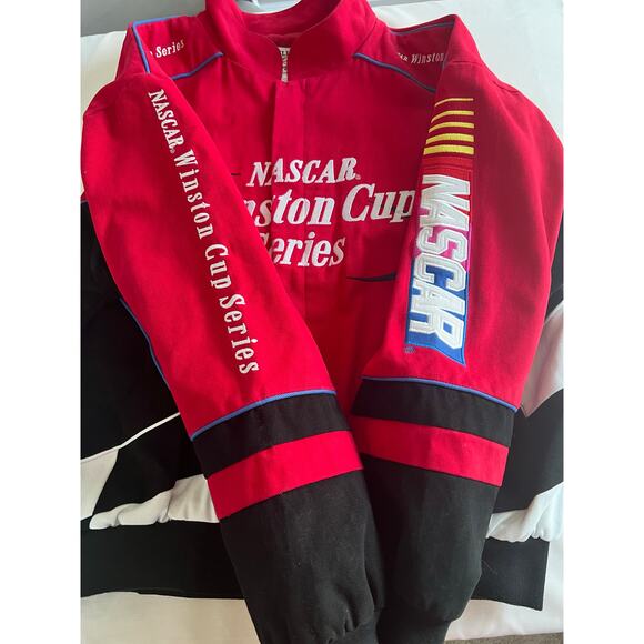 Bulldawg Racing Apparel NASCAR Winston Cup Jacket size Medium Red Black VTG - Picture 9 of 15